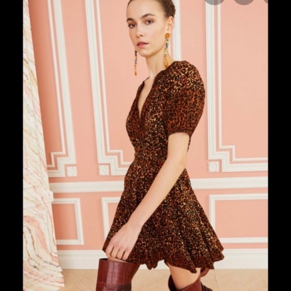 Ulla Johnson Mariana Puff Sleeve V-Neck Mini Dress Size 2 - Picture 3 of 16